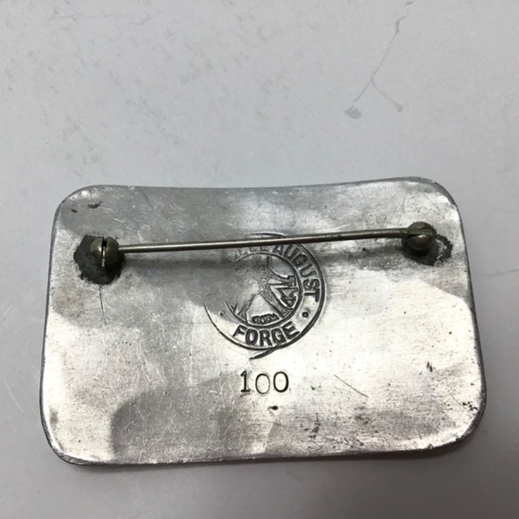 Vintage Wendall August Forge Sunflower/Hammered aluminum brooch - Picture 3 of 4